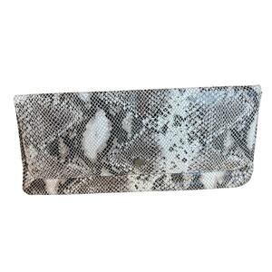 LODIS Veronica Foldover Large Clutch Bag Serpentine Python Print *Glue spots